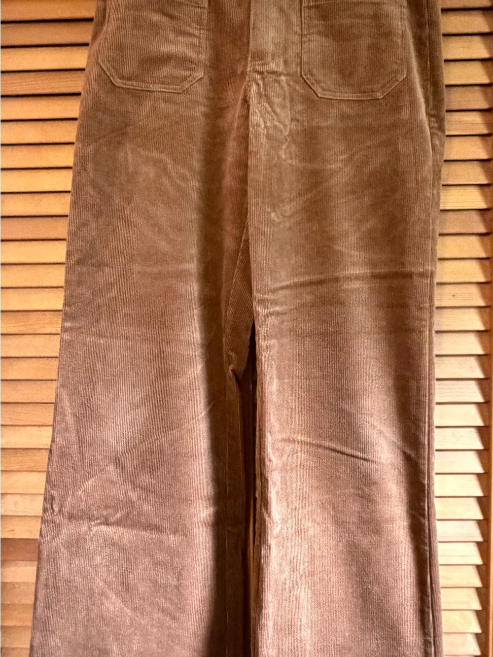 Fate Brown/Caramel Corduroy High Rise Wide Leg Pants Small